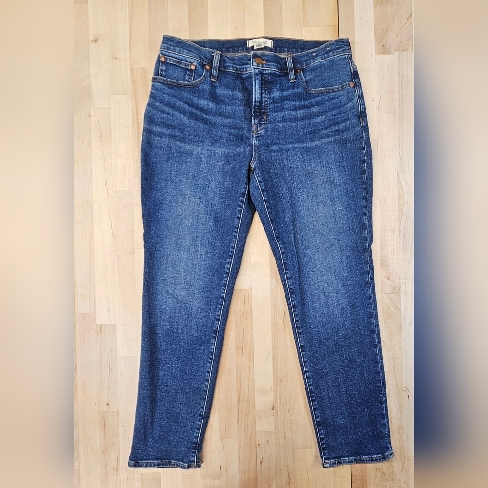 Madewell The Mid-rise Perfect Vintage Blue Jean Women 31 Stretch Tapered
